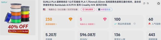 Tok上卖3D打印材料跨境卖家麻将胡了喜运达资讯：在Tik(图3)