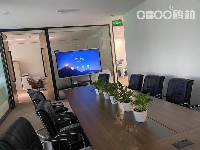 议国产化教育一体机办公会议国产工业大屏信息麻将胡了2模拟器OBOO鸥柏丨110寸会(图2)