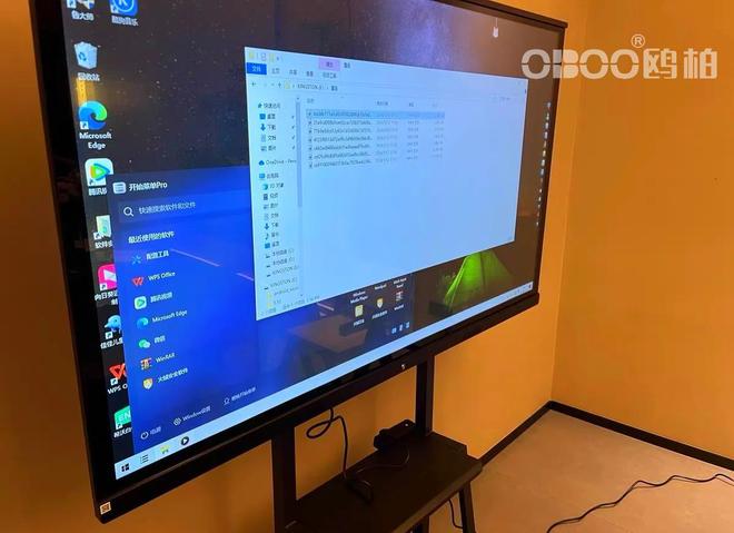 议国产化教育一体机办公会议国产工业大屏信息麻将胡了2模拟器OBOO鸥柏丨110寸会(图6)